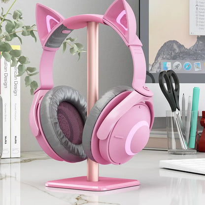 Support de Casque en Alliage d'Aluminium – Design Élégant, Base Antidérapante, Organisateur Bureau