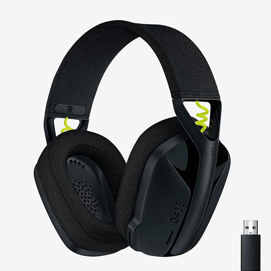 Logitech G435 – Casque Gaming Sans Fil LIGHTSPEED + Bluetooth – Ultra-Léger, Son Surround, 18h Autonomie