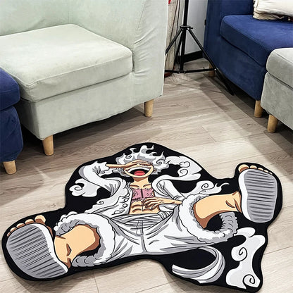 Tapis One Piece Luffy Gear 5 – Tapis d’Anime en Peluche Antidérapant