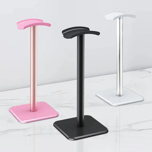 Support de Casque en Alliage d'Aluminium – Design Élégant, Base Antidérapante, Organisateur Bureau