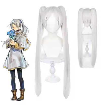 Cosplay Sousou No Frieren – Costume Complet avec Perruque, Accessoires et Oreilles d’Elfe