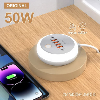 Prise Multiport USB Type-C 50W – Charge Rapide et Efficace