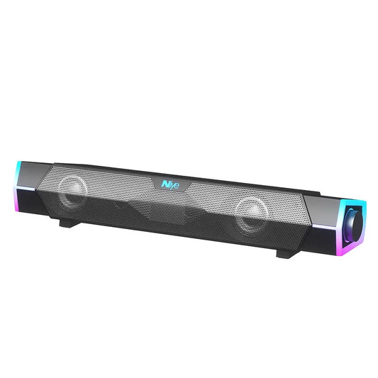 Barre de Son RGB Bluetooth 5.3 pour PC & Gaming – Son Stéréo 4D, Filaire & Sans Fil, Effet Lumineux RGB