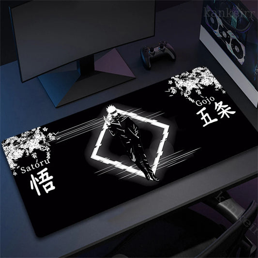 Tapis de souris XXL Jujutsu Kaisen – Gojo Satoru | Gaming & Bureau | Antidérapant | Design Anime