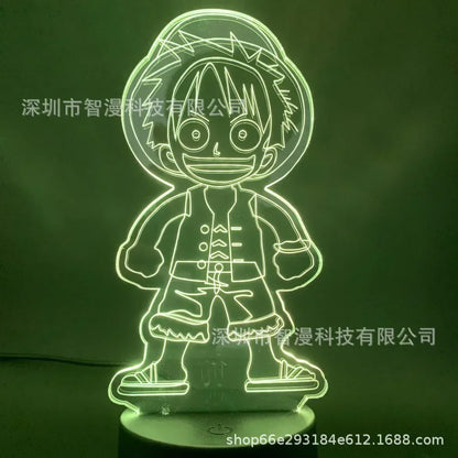 Veilleuse LED 3D One Piece – Luffy, Zoro, Nami & plus | Cadeau Anime