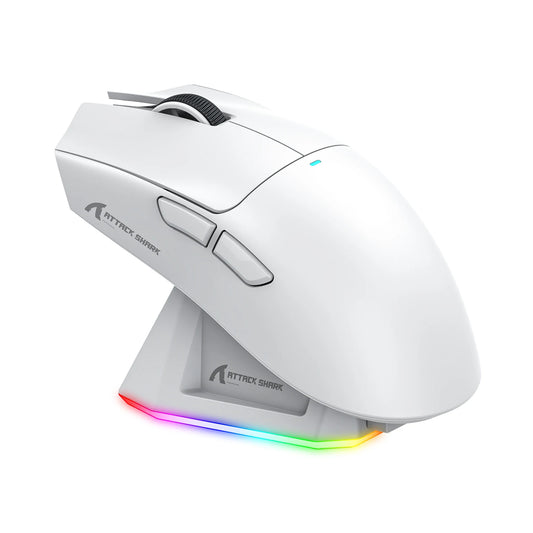 Souris Gaming Attack Shark X11 – 22000 DPI, Tri-Mode (USB, 2.4GHz, Bluetooth), Dock de Recharge Magnétique RGB
