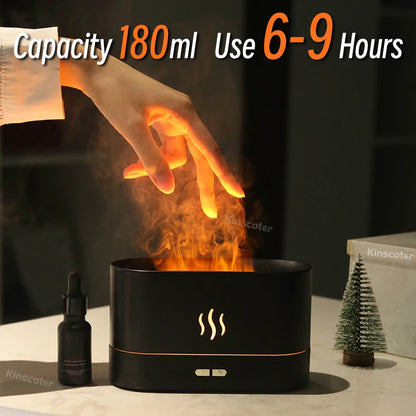 Diffuseur d’Arôme & Humidificateur à Effet Flamme – Kinscoter