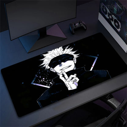 Tapis de souris XXL Jujutsu Kaisen – Gojo Satoru | Gaming & Bureau | Antidérapant | Design Anime