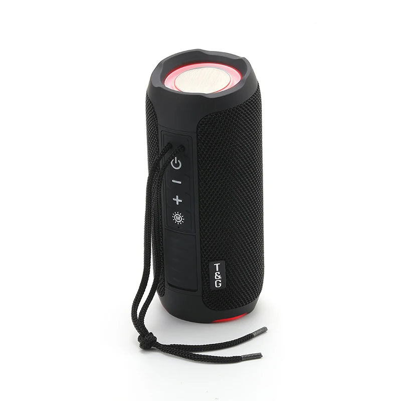 Enceinte Bluetooth Portable TG227 – Étanche IPX5, LED, Radio FM, Bass Boost, 1200 mAh