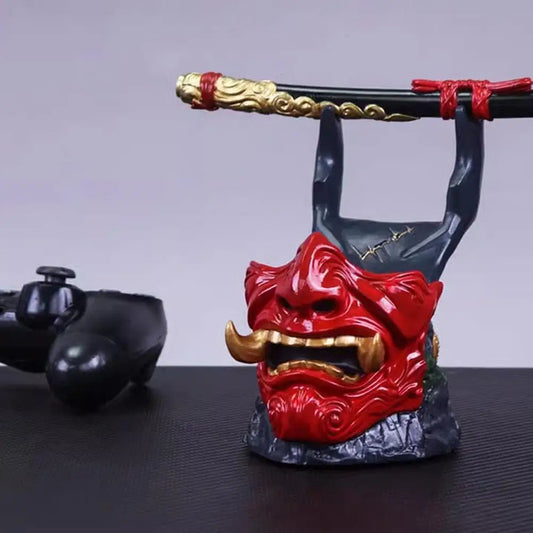 Support de Manette War Ghost avec Katana – Design Japonais Unique pour PS5, Switch & Xbox