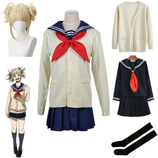 Cosplay Himiko Toga – My Hero Academia – Uniforme JK avec Accessoires & Perruque