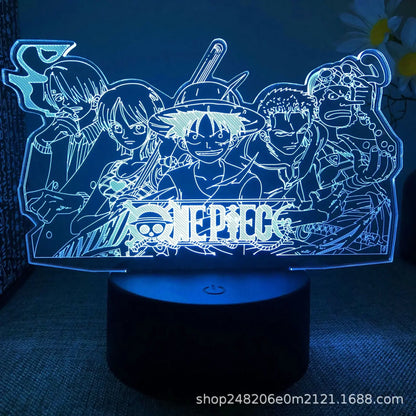 Veilleuse LED 3D One Piece – Luffy, Zoro, Nami & plus | Cadeau Anime