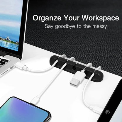Organisateur de câbles USB en Silicone – Clips de Gestion pour Bureau et Maison