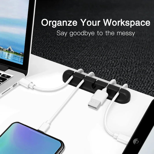 Organisateur de câbles USB en Silicone – Clips de Gestion pour Bureau et Maison
