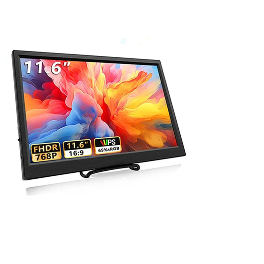 Moniteur Portable 11.6" FHDR 768P avec Port HDMI – Écran Secondaire Gaming pour PC, Switch, PS4, Xbox