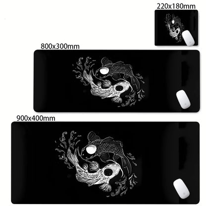 Tapis de souris XXL Japonais Koi – Gaming & Bureau | Antidérapant | Design Anime