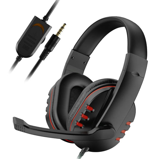 Casque Gaming Filaire 3,5 mm – Microphone, Réduction de Bruit, Contrôle du Volume – Compatible PS4, PC, Xbox, Switch