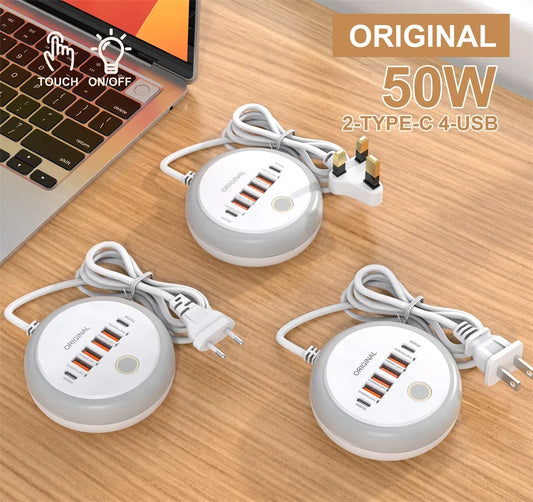 Prise Multiport USB Type-C 50W – Charge Rapide et Efficace