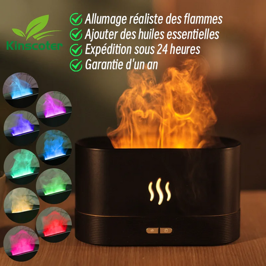 Diffuseur d’Arôme & Humidificateur à Effet Flamme – Kinscoter
