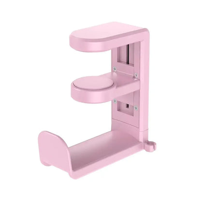 Support de crochet de casque de support de casque de jeu de PC, support de cintre avec 360 réglable ° Pince à bras rotatif, sac universel pour support de bureau