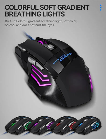 Souris Gamer Filaire RGB – 7D Ergonomique | USB Hyperspeed | PC & Laptop