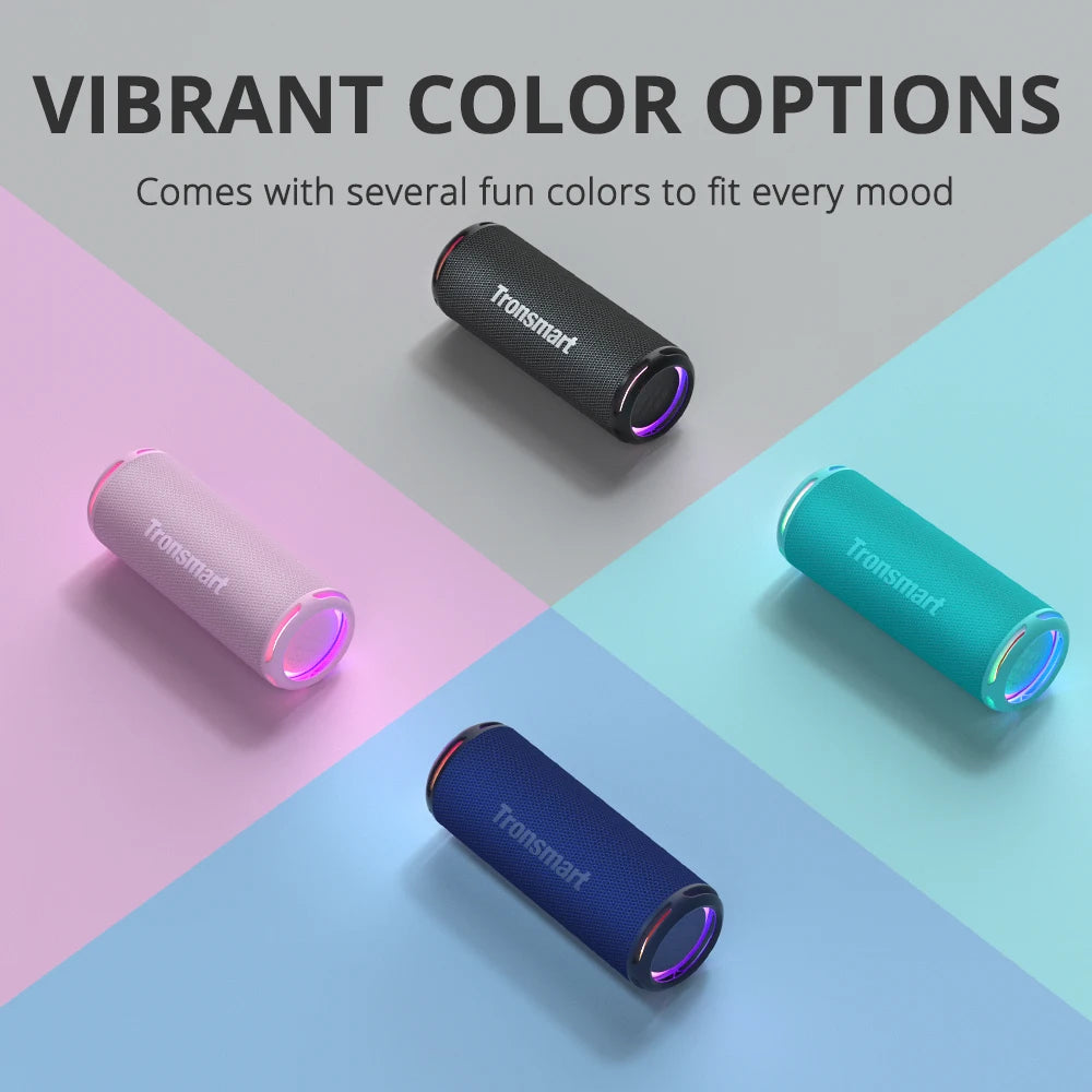 Enceinte Bluetooth Tronsmart T7 Lite – Basses Renforcées, 24h Autonomie, Étanche IPX7, Éclairage RGB