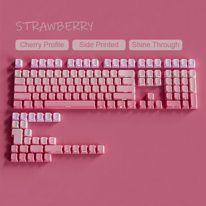 Set de Keycaps PBT Rétroéclairés – Double Injection, RGB, 135 Touches
