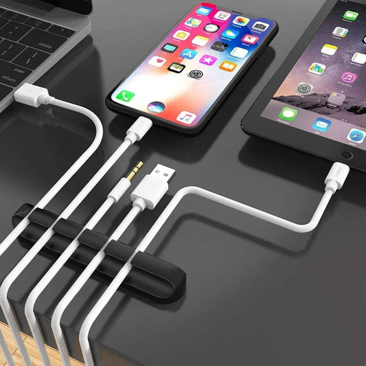 Organisateur de Câbles USB en Silicone – Gestion Facile et Propre des Fils | 1 ou 2 Pièces