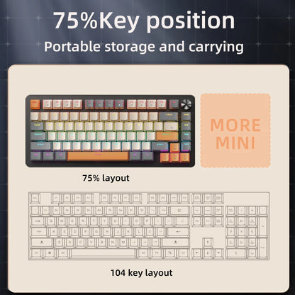 Clavier Mécanique Gamer K82 – 75% Compact, RGB, Hot-Swappable