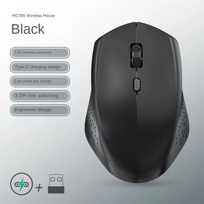 Souris Sans Fil Bluetooth 5.2 & 2.4G – Silencieuse | Rechargeable | 1600 DPI | PC & Mac
